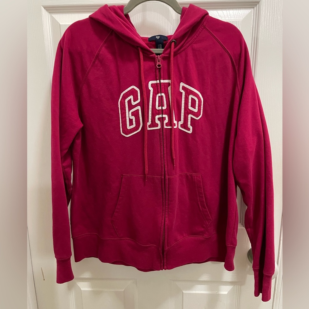 GAP zip-Up Hoodie Raspberry Pink XXL 2XL